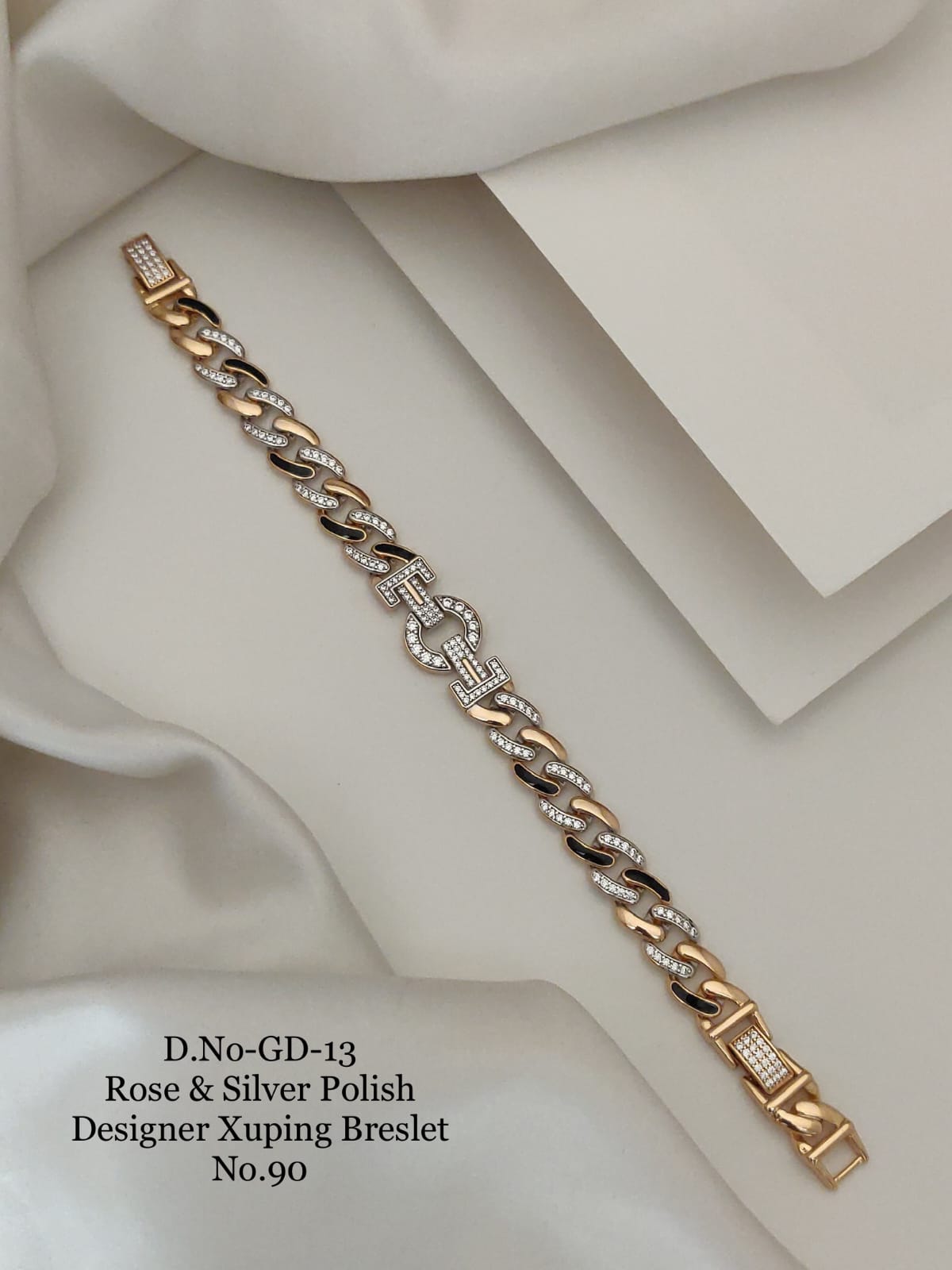 Rose Gold & Silver Polish Designer Xuping Bracelet