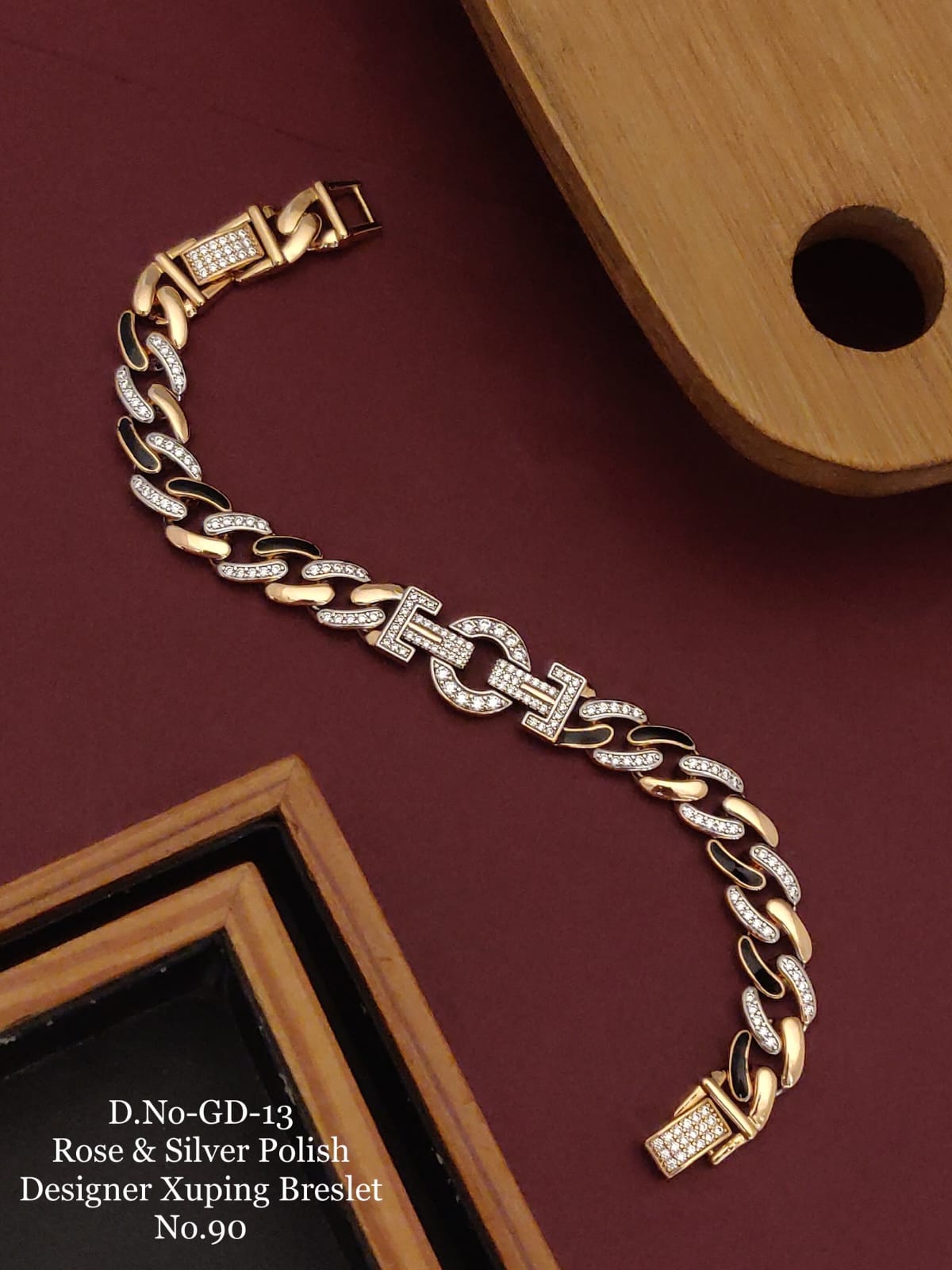 Rose Gold & Silver Polish Designer Xuping Bracelet