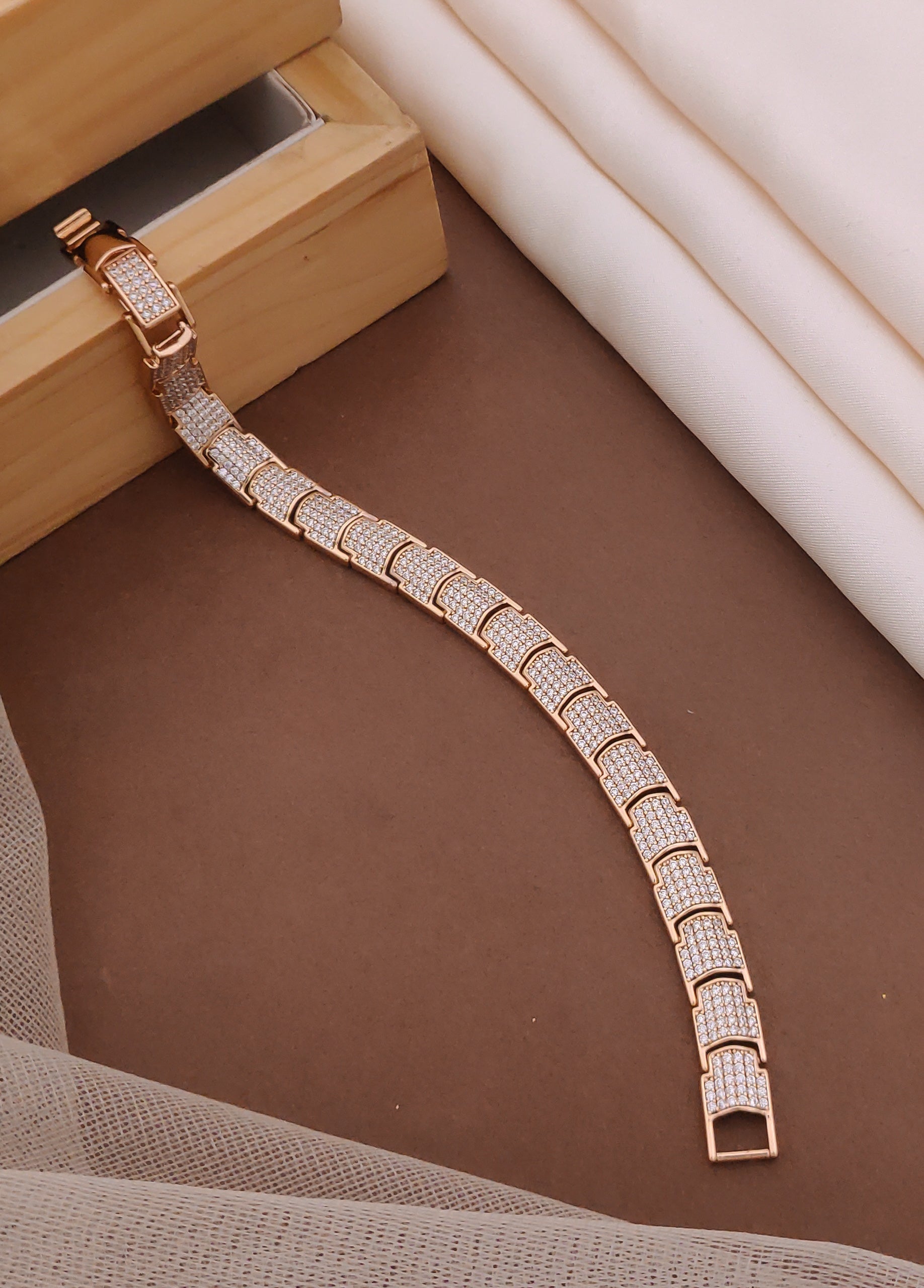 Rose Gold & Silver Polish Designer Xuping Bracelet