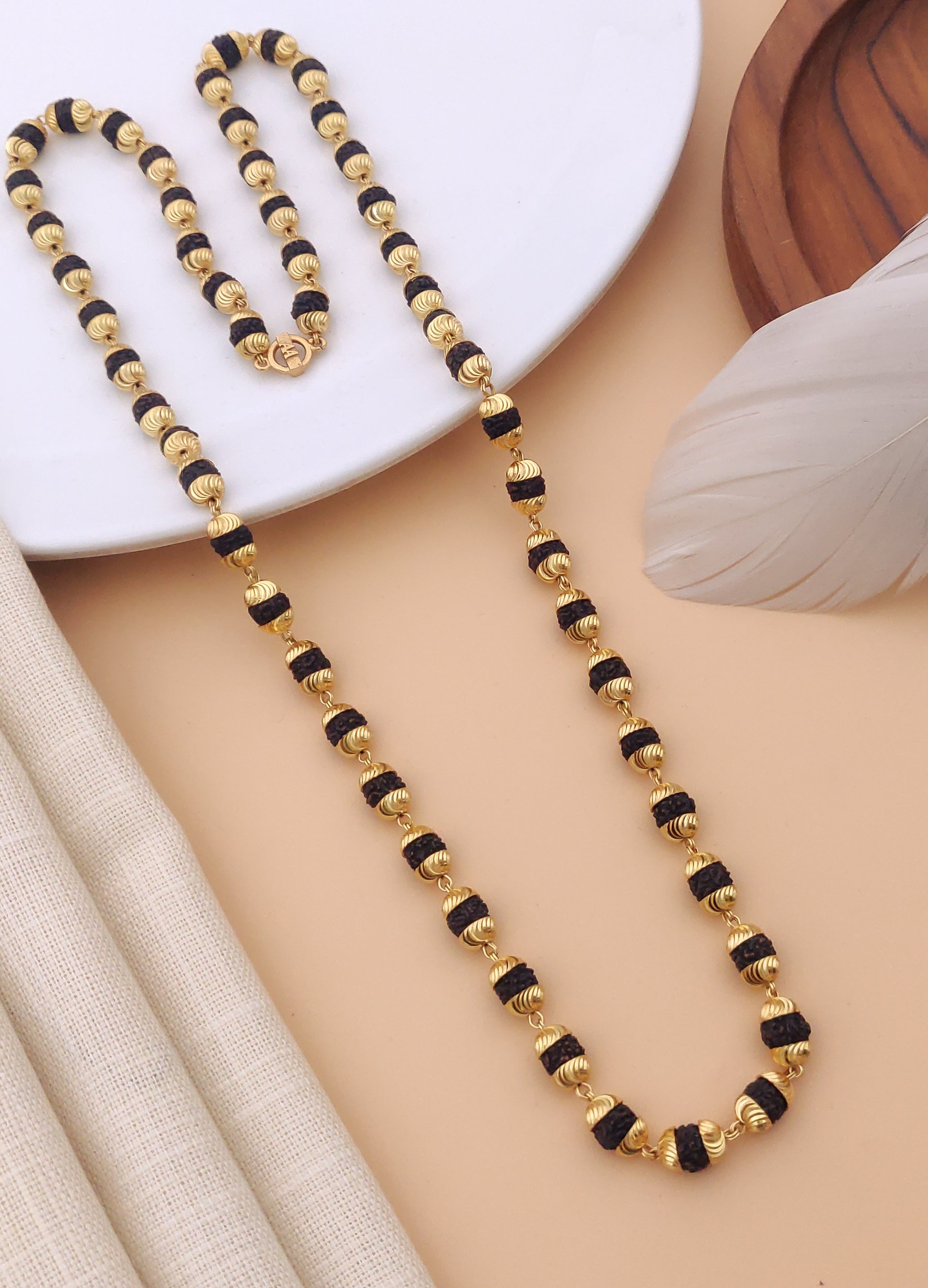 Brass Direct Gold Rudraksh Mala