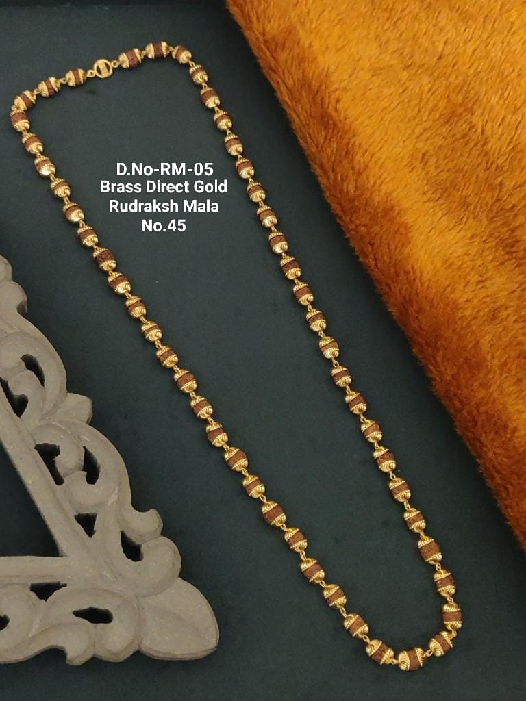 Brass Direct Gold Rudraksh Mala