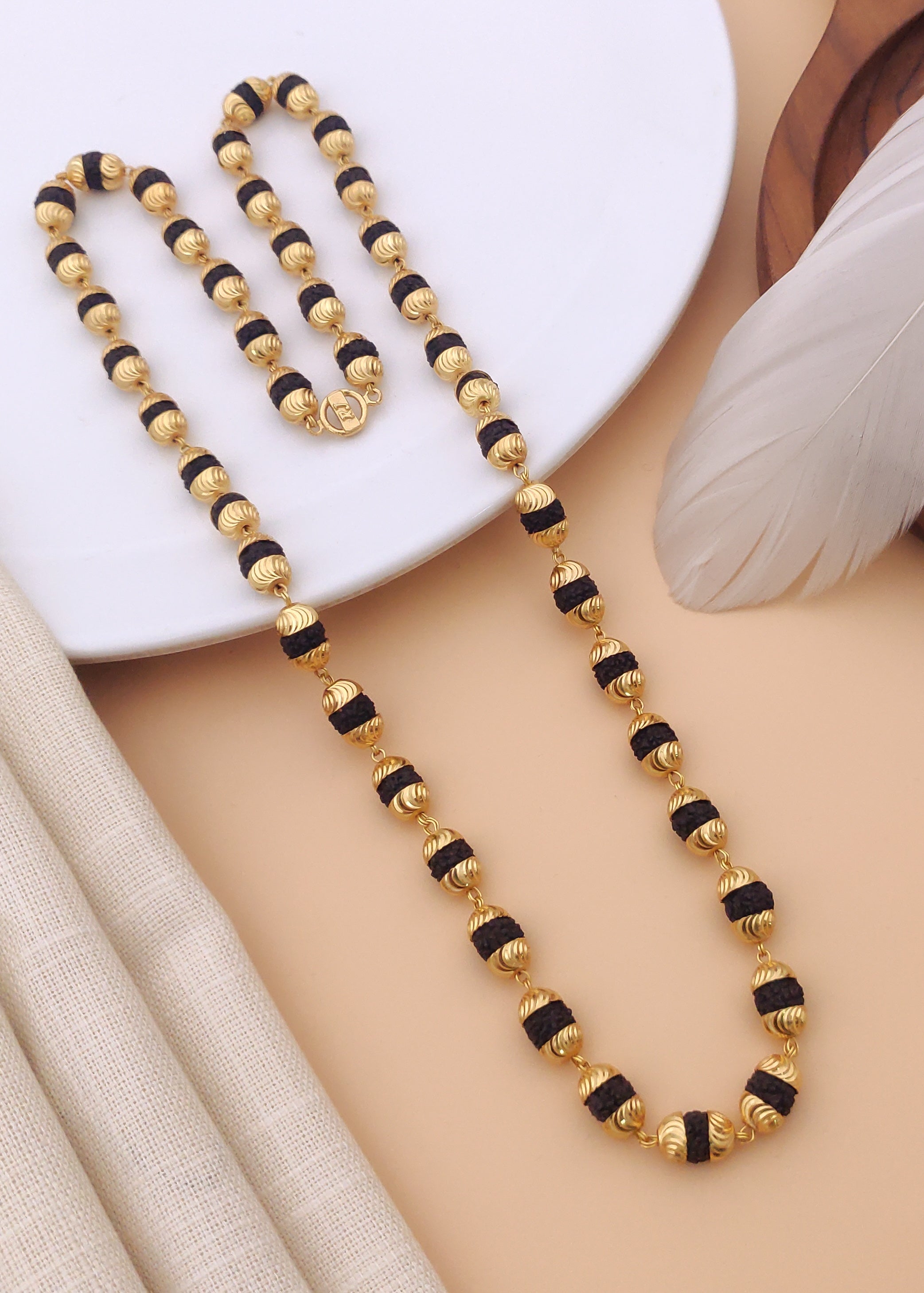 Brass Direct Gold Rudraksh Mala