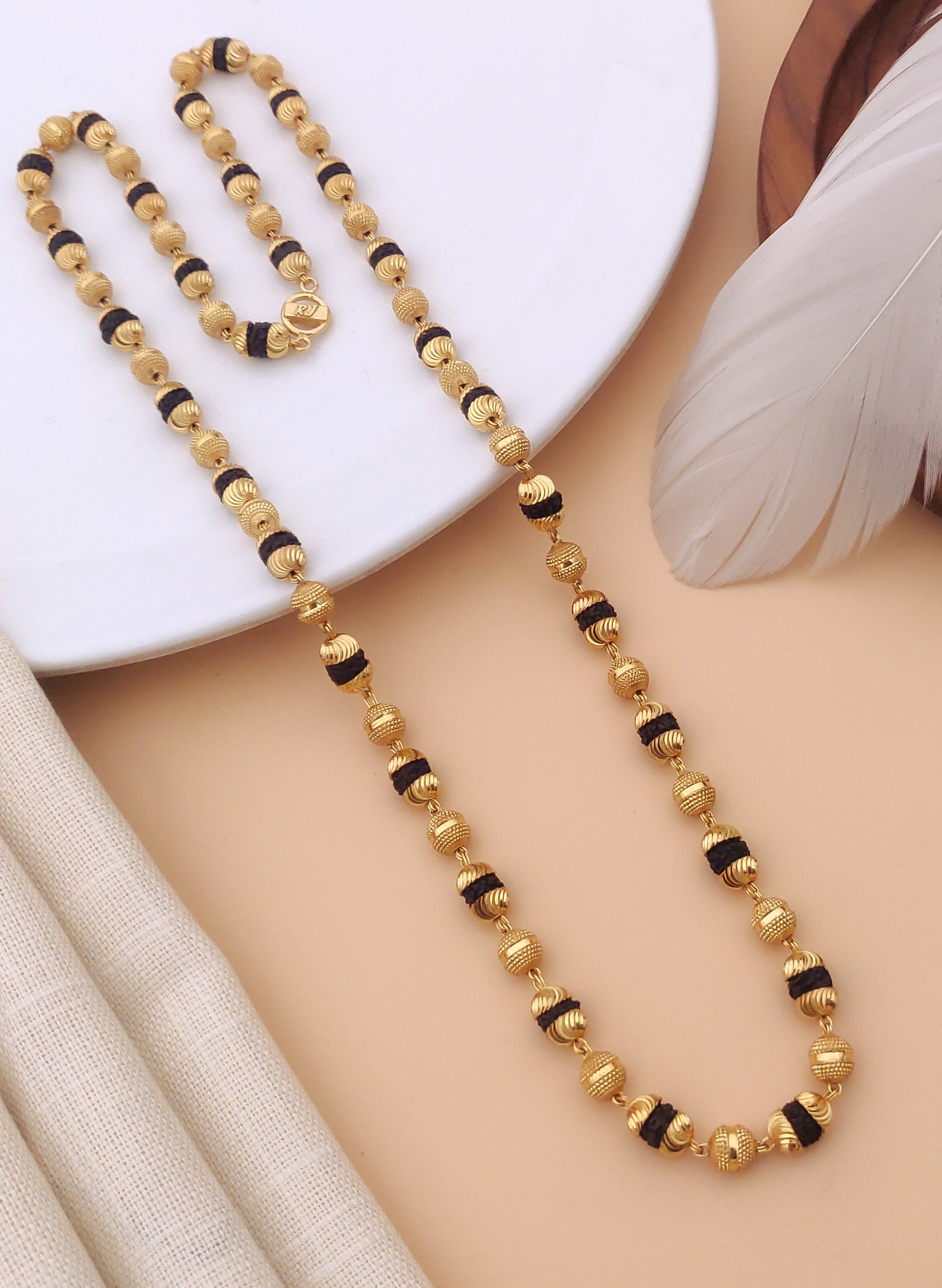 Brass High Gold Rudraksh Mala