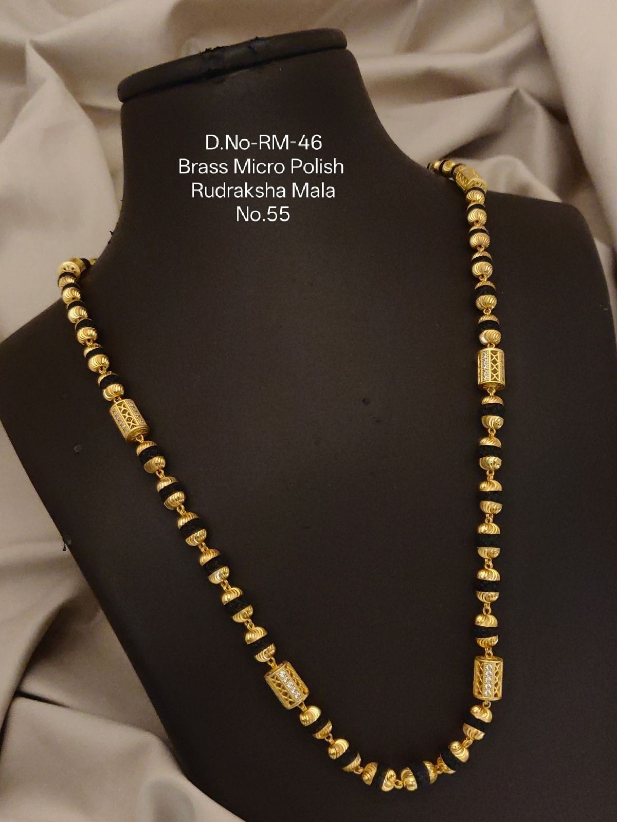 Brass Direct Gold Designer Rudraksh Mala