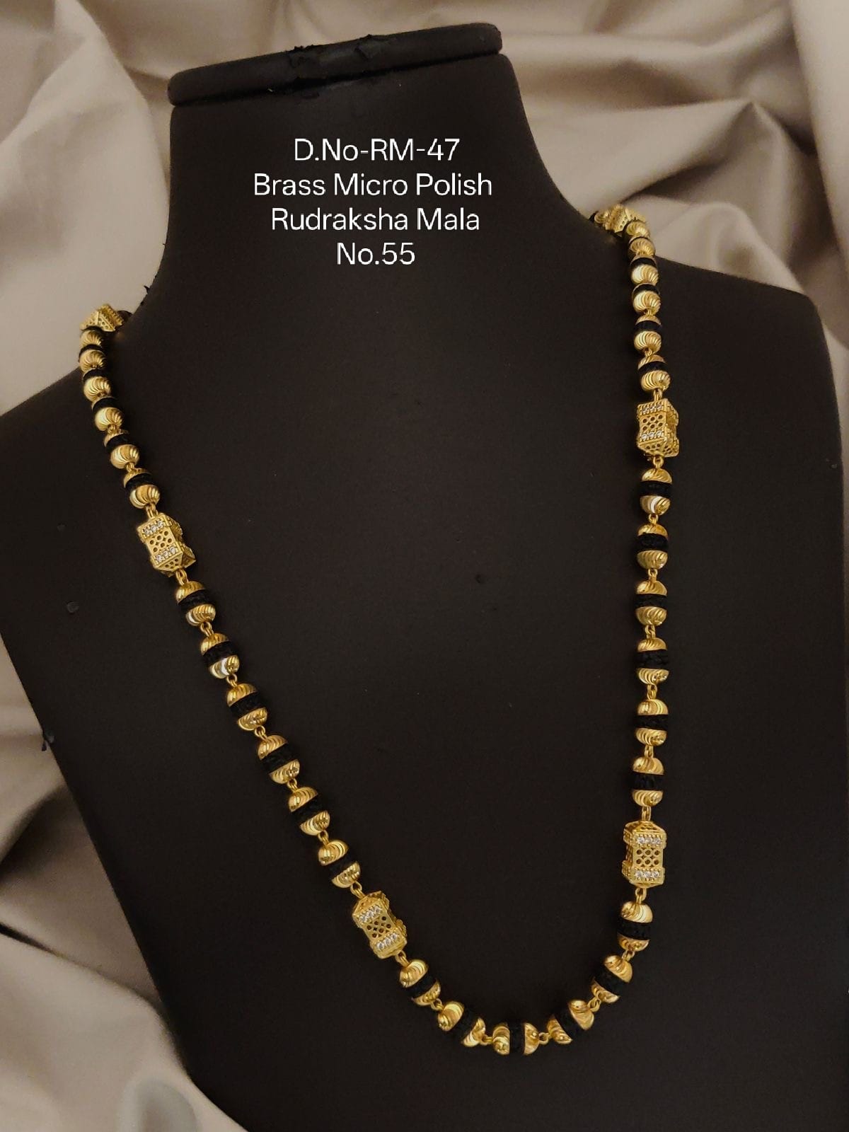 Brass Direct Gold Designer Rudraksh Mala