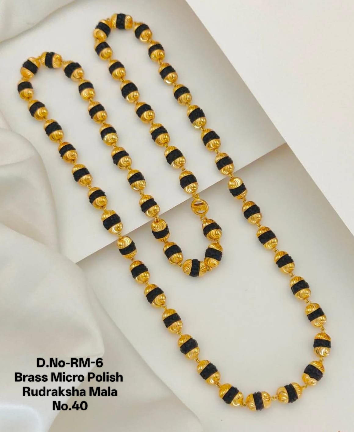 Brass Direct Gold Rudraksh Mala