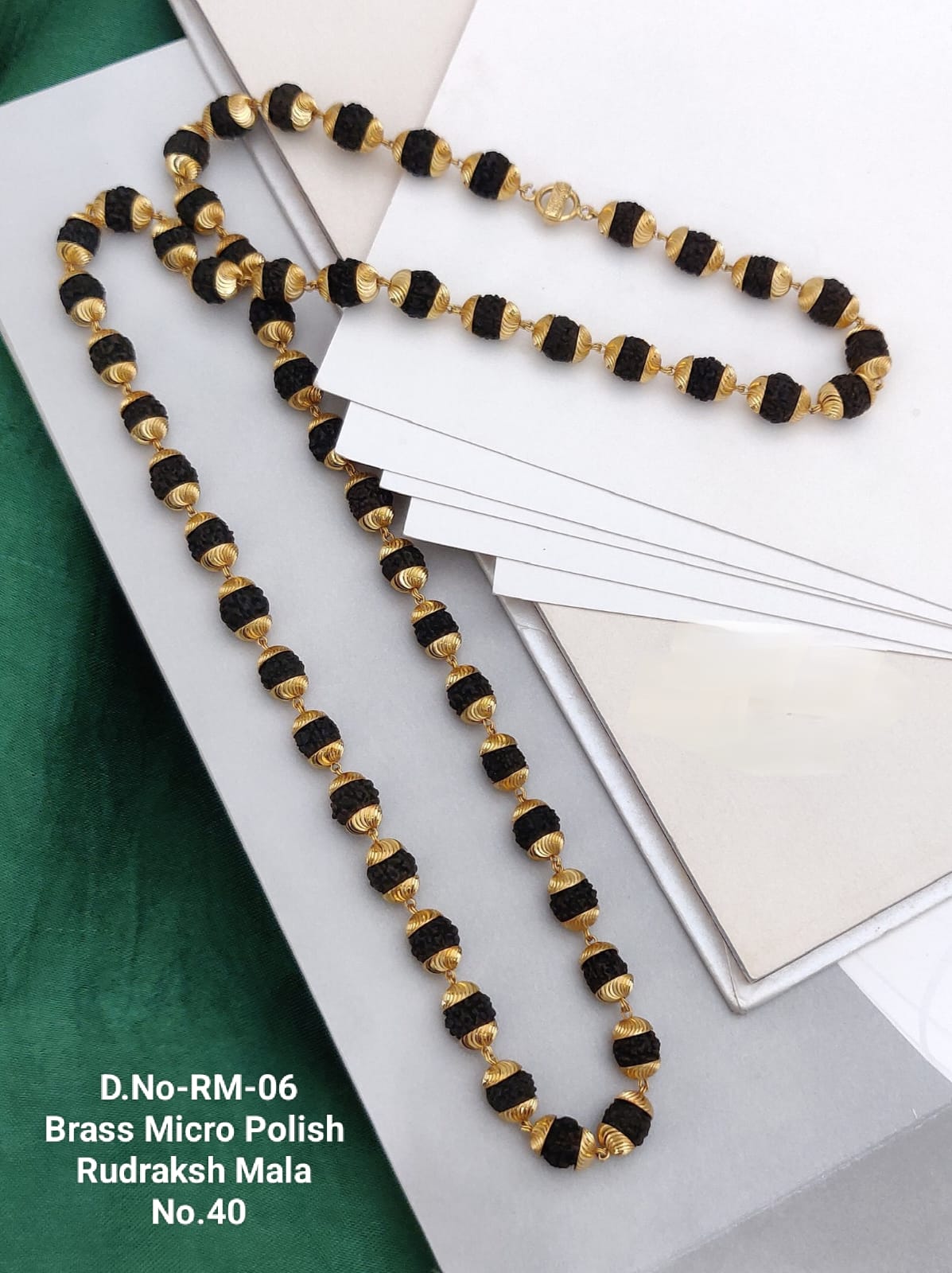 Brass Direct Gold Rudraksh Mala